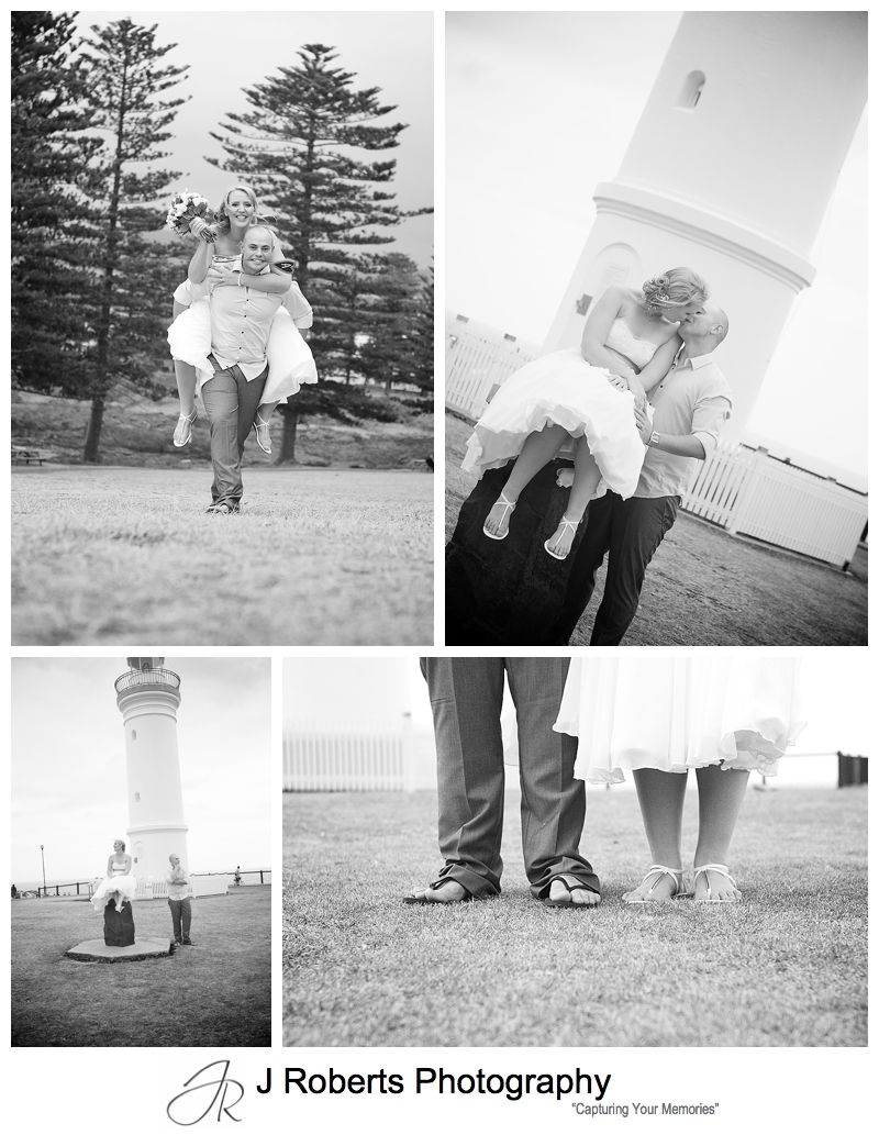 Bridal portraits at the lighthouse at Kiama - sydney wedding photographer